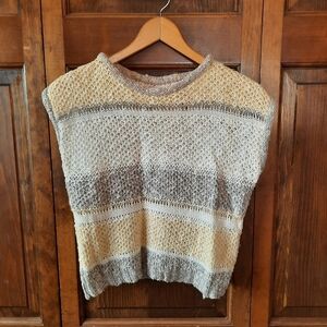 Vintage J. Jordan cotton blend striped knit sleeveless sweater top